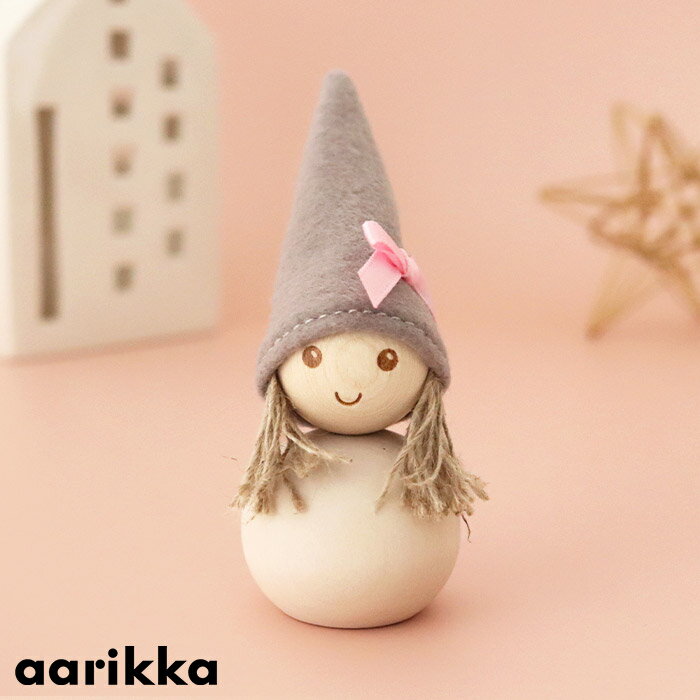 アアリッカ 氷の国のパッカネン / ヒルダ ( リボン ) H9cm　aarikka Pakkanen Hilda クリスマス 置物 雑貨 【 正規販売店 】【 熨斗対応不可/メール便不可 】