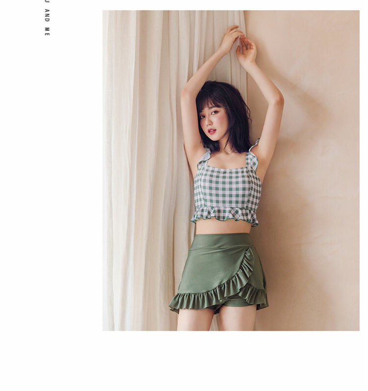 水着 レディース 韓国 セパレート ビキニ 2点セット フリルビキニ タンキニ ビスチ...