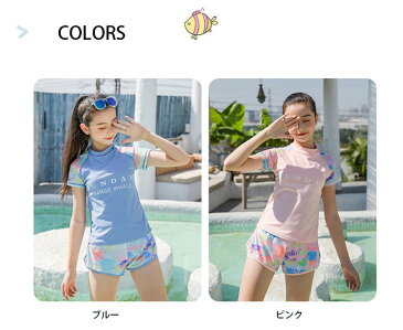 キッズ 水着 セパレート 女の子 スクール水着 中学生 高校生 水着 フィットネス セットアップ スポーツウエア 子供用 ベビー タンキニ かわいい 韓国 ファッション 海 運動 温泉 水遊び プール スクール水着 大きいサイズ135-170cm