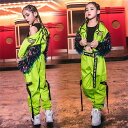 ヒップホップ ダンス衣装 K-POP 韓国子供服 キッズダンス衣装 ヒップホップ ストリート コート・ジャケット へそ出し HIPHOP ステージ衣装 応援団 ジャズダンス 女の子セット 派手 ダンスウェア 3点セット トップス 長袖 練習着 団体服 jazz 発表会 人気