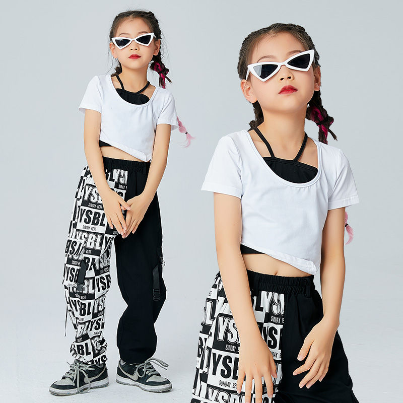 キッズダンス衣装 子供服 単品orセット おしゃれ ダンス 衣装 ガールズ セットアップ スポーツウェア ヒップホップ tシャツ ズボン 韓国 女の子 へそ出し キッズ ダンス衣装 K-POP ストリート 演出服 ジュニア120 130 140 150 160 170