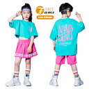 キッズダンス衣装 半袖tシャツ 男の子 パンツセット 女の子 へそ出し スカートセット チェック柄 セットアップ 2点セット K-POP 韓国 ヒップホップ チアガール スポーツウェア b系 イベント ダンスチーム ダンスウエア ガールズ 子供服 体操服 jazz 110-180cm