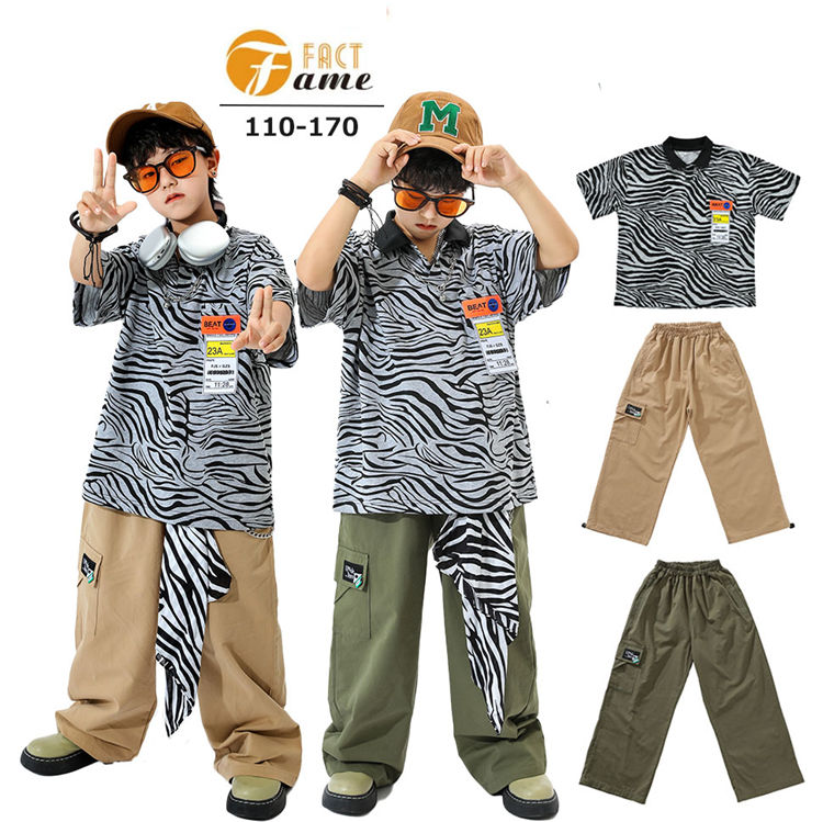 キッズダンス衣装 ヒップホップ セットアップ tシャツ トップス パンツ HIPHOP 半袖シャツ 長パンツ ダンス 衣装 子供 男の子 JAZZ ジャズダンス ステージ衣装 おしゃれ 衣装 韓国子供服 練習着 団体服 原宿系 発表会 110-170cm