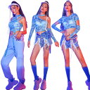 社交ダンス衣装 レディース ジャズ ダンス衣装 韓国風 セクシー DS演出服 ヒップホップ 無袖 トップス チアガール ステージ衣装 おしゃれ ダンス衣装 レデ...