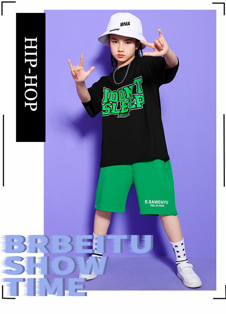 子供服 セットアップ tシャツ 黒白 キッズ ヒップホップ ダンス衣装 ユニセックス ストリート ステージ衣装 発表会 ジュニア ダンス KPOP シャツ 女の子 男の子 ヒップホップ ダンスウェア ジュニア 体操服 発表会 110 120 130 140 150 160 170 180 2