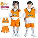 キッズ ダンス衣装 子供服 HIPHOP セットアップ ヒップホップ tシャツ パンツ 男の子 女の子 ハーフパンツパンツ オレンジ ストリート 男女兼用 ガールズ 原宿系 ダンス 衣装 普段着 キッズ ステージ衣装 体操服 jazz 110-180cm