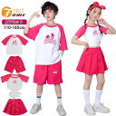 キッズ ダンス衣装 子供服 HIPHOP スカート セットアップ ヒップホップ tシャツ パンツ 男の子 女の子 ハーフパンツパンツ ピンク ガールズ 原宿系 ダンス 衣装 普段着 キッズ ステージ衣装 体操服 jazz 110-180cm