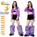 ヒップホップ ダンス衣装 キッズ 女の子 ガールズ パンツ レッグウォーマー 長袖 へそ出し パープル ダンス衣装 ストリート系 ジャッズ ジュニア 可愛い jazz K-POP オシャレ 練習着 団体服 応援団 発表会 120-170