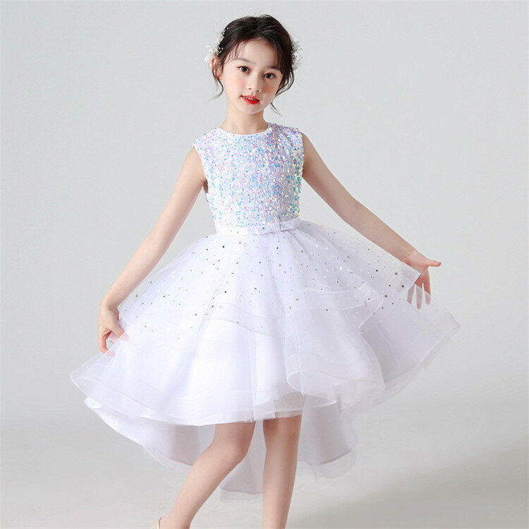 楽天FameFact膝丈 キッズ 姫系 キッズドレス 子供服 ドレス ワンピース 女の子 韓国子供服 こども服 無袖 ワンピ 姫系 可愛い レース カジュアルワンピース オシャレ カジュアル 姫様 パーティー 演出会 発表会 卒業会 ピアノ会 結婚式 二次会 七五三 ピカピカ キラキラ 110-170