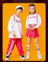 キッズ ダンス衣装 ヒップホップ 単品orセット 韓国子供服 HIPHOP キッズ 重ね着風 長袖ダンス 衣装 へそ出し 女の子 スカートセット 男の子 パンツセット ステージ衣装 ダンスウェア 練習着 団体服 チアガール 応援団 ジャズダンス セットアップ 120-170 2