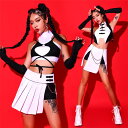 ダンス衣装 韓国 k-pop 女性 女子高生 上下セット トップス スカート ジャズ セクシー DS演出服 ヒップホップ 社交ダンス ステージ衣装 おしゃれ ダ...
