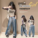 韓国子供服 女の子 長袖Tシャツ へそ出し デニムパンツ ジャズ オシャレ キッズダンス ヒップホップ セットアップ ストリート系 ステージ衣装 ガールズ ジャ...