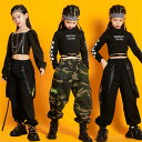 【単品orセット】キッズダンス ダンス衣装 セットアップ ヒップホップ チュール へそ出し 女の子 トップス 迷彩パンツ ガールズ チアガール 演出服 キッズ ダンスウェア ジュニア ダンス 衣装 キッズ 練習着 団体服 原宿系 発表会 jazz 110-180cm