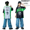 キッズダンス衣装 Tシャツ 男の子 女の子 半袖 トップス デニムパンツ ヒップホップ チアガール 子供服 スポーツウェア 派手 ジャージ 運動着 ストリート ...