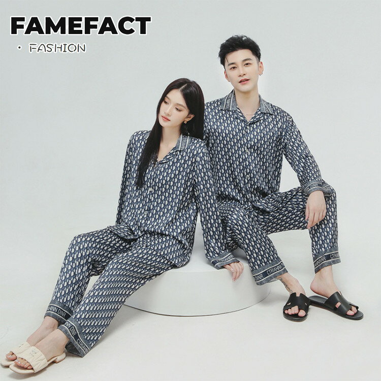 ペアパジャマ シルク風 パンツセット レディース メンズ 薄手 ルームウエア カップル 可愛い 春秋夏 襟付き 前開き 男性用 女性用 パジャマ お揃い ペアルック 長袖 パジャマ 部屋着 ナイトウェア ペアルック 柔らかい 寝間着 寝巻き 母の日 結婚祝い 出産祝い プレゼント