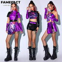ダンス衣装 セットアップ レディース ジャズダンス 韓国 k-pop 大人 ジャズ パープル へそ出しパンツ スカート ガールズグループ セクシー DS演出服 ...