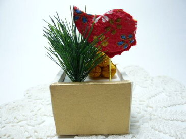 お正月飾り ちりめん細工 祝います（枡）飾り 俵と松と祝い鯛 日本の心を伝える大切な伝統行事・初春を祝う