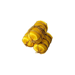 お正月飾り 俵三個組20mm小 サテンボール 伝統の縁起物 和小物で華やかに新春を祝う