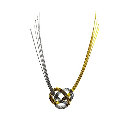 お正月飾り 水引細工 あわじ結び(金銀) 淡路結び 祝儀袋にも用いる伝統工芸 手作りがむずかしい 迎春飾り