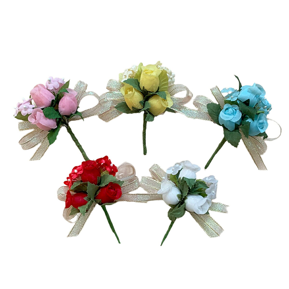 コサージュ 金のエッジパールリボン 完成品 (1個) 花飾り