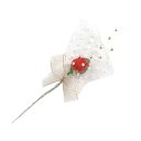 造花 ギフト フラワーブーケ バラ401金パールリボン「バレンタイン」 花束になったラッピングツール&ケーキピック