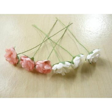 アウトレット造花 オープンミニローズ（1本） ラッピング ヘアーアクセ 髪飾りを作る小さな造花