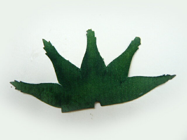 リーフ 別珍バラガク深緑（1枚） 造花 葉