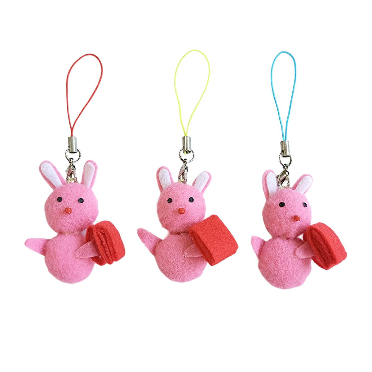 携帯ストラップ ランドセルうさちゃんのストラップ フェルトのとっても可愛いマスコット