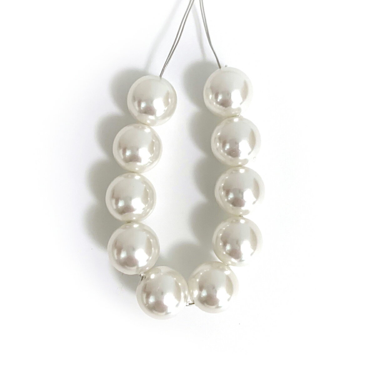 パール白10mm 10個 流行のビーズ手芸や手作りアクセサリー ラッピングに