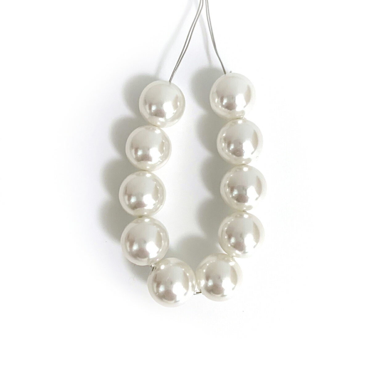 パール白8mm 10個 流行のビーズ手芸や手作りアクセサリー ラッピングに