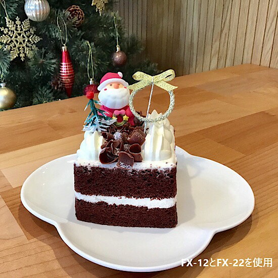 クリスマスケーキ 飾り オーナメント FX-12 シンプルなコードのリースと金リボン (10本入)