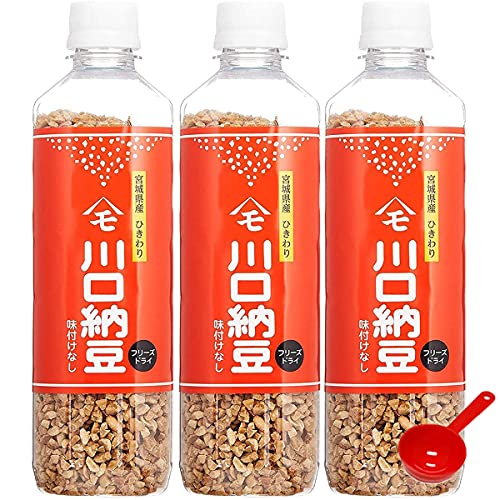 川口納豆 乾燥納豆 180g ×3個セット 宮城県産大粒大豆使用 フリーズドライ ひきわり ドライ納豆 干し納豆