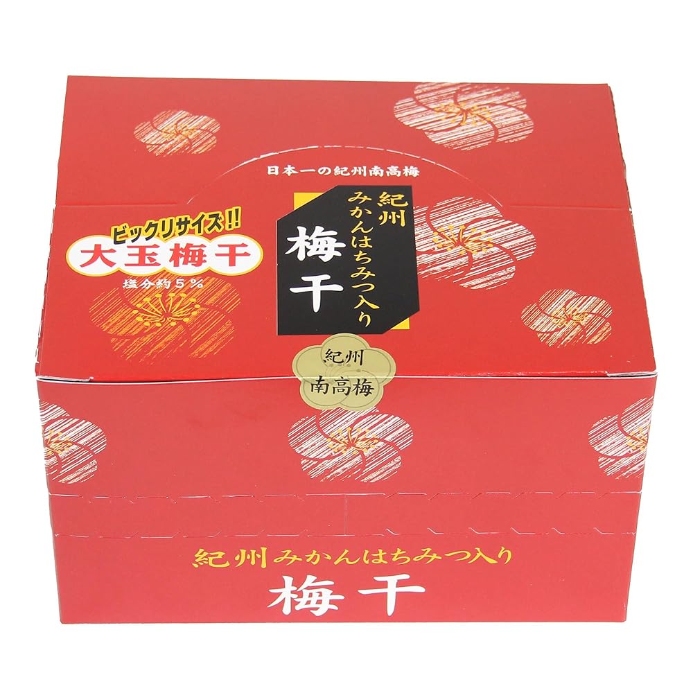 紀州南高梅 みかん蜂蜜入り 梅干し 大玉梅干し ビックリサイズ 4L 塩分5% 個包装 紀州のおいしい梅干し屋さん 梅美膳 マルチョウフーズ (10粒入)