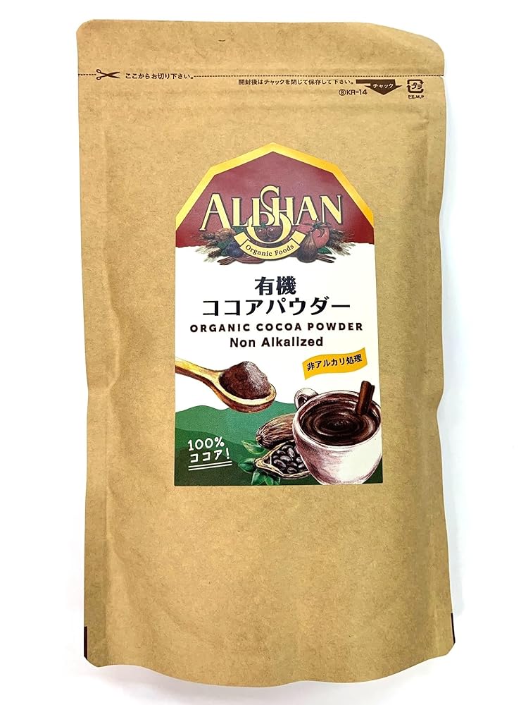 商品情報 商品の説明 商品の説明非アルカリ処理されたスイス製法のココアパウダーです。色味が薄く、カカオの自然な風味が特徴です。ティースプーン2～3杯のココアと同量の甘味料に少量の牛乳を鍋に入れ良く混ぜ合わせ中火にかけてから140mlの牛乳を加え温めて沸騰直前に火を止めればホットココアのできあがり。原材料：有機ココア原産国：スイス賞味期限：1年認定団体：bio.inspecta/BV/ JAS※海外で認証を受けたオーガニック商品です。原材料・成分有機ココア 主な仕様 非アルカリ処理されたスイス製法のココアパウダーです。色味が薄く、カカオの自然な風味が特徴です。ティースプーン2～3杯のココアと同量の甘味料に少量の牛乳を鍋に入れ良く混ぜ合わせ中火にかけてから140mlの牛乳を加え温めて沸騰直前に火を止めればホットココアのできあがり。 原材料：有機ココア 原産国：スイス