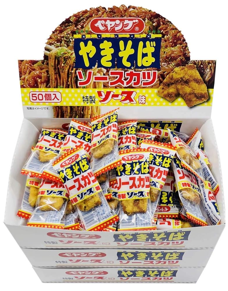 リアライズプラニング ペヤングソースカツスナック 50袋入り×3箱