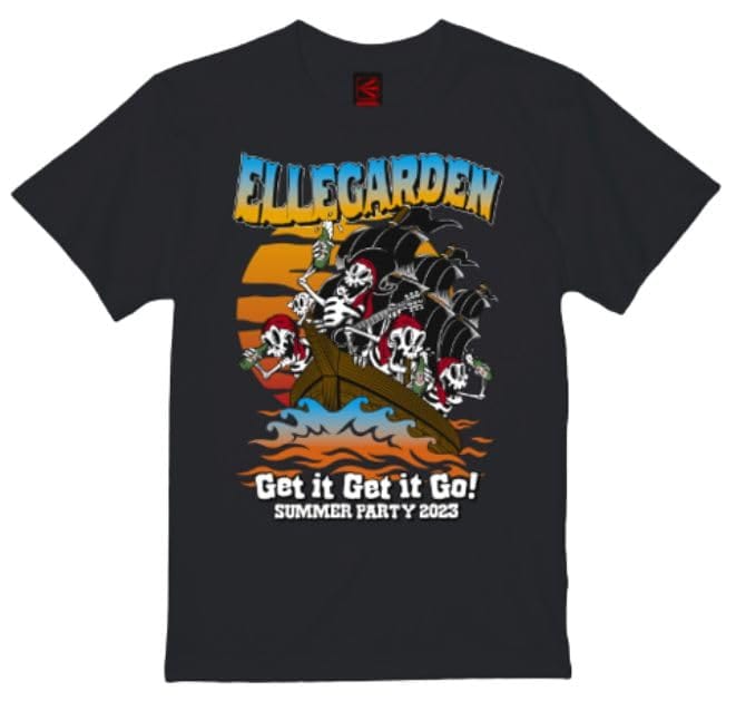 ELLEGARDEN (エルレガーデン) エルレ Get it Get it Go! SUMMER PARTY 2023 Tシャツ BLACK（XXL）