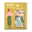 Amie sticker/アミ ステッカー 【retro girl】かわいい フレークシール 811(3)