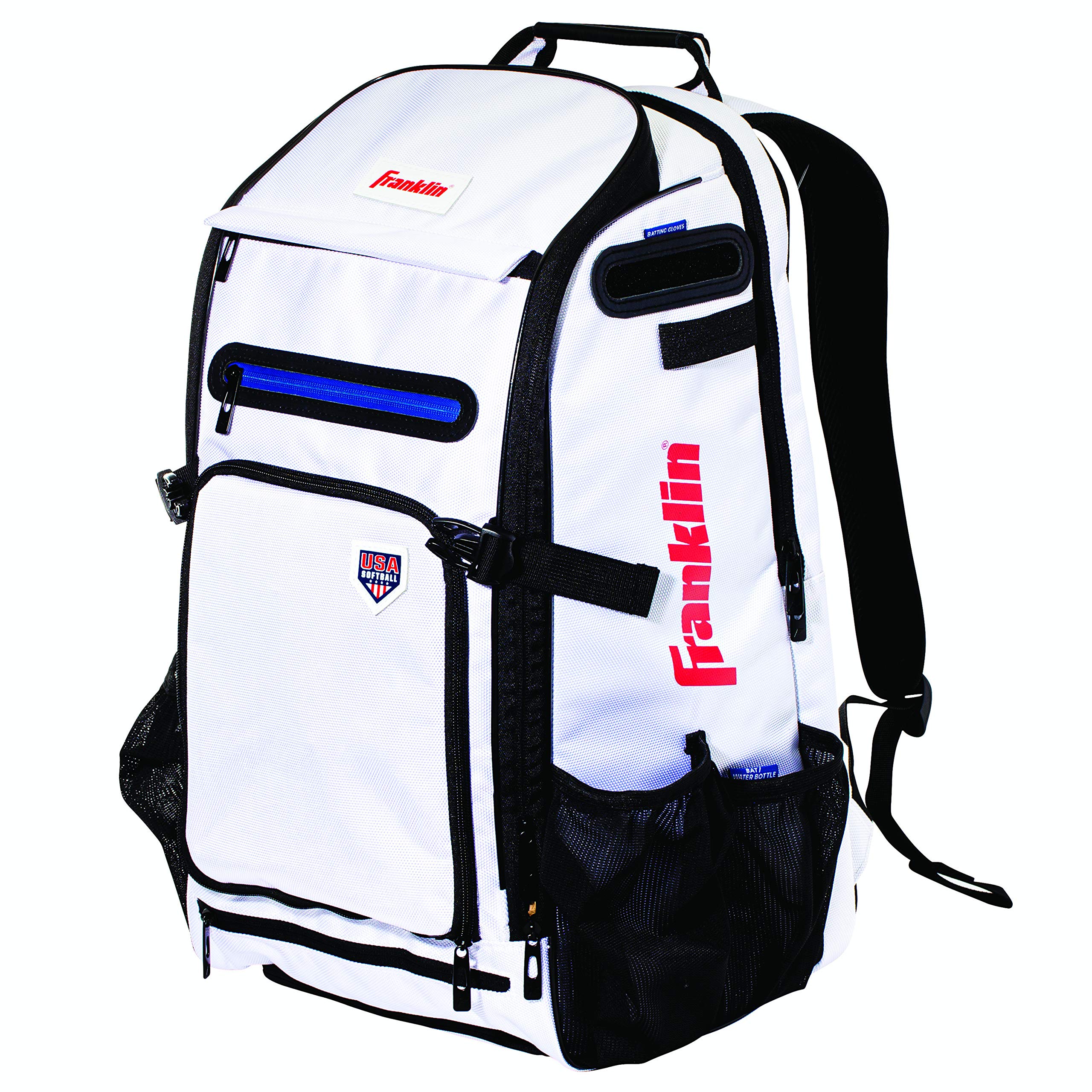 USA SOFTBALL FASTPITCH BAG: この公式USAソフトボールバックパックは、ファストピッチソフトボール選手のために特別に設計され、バット、スパイク、ヘルメットなどを容易に保管および輸送することができます。特大コンパートメント: クリートや手袋用の最大収納ポケットと、貴重品を収納できる独立したコンパートメントを備え、携帯電話、ノートパソコン、その他のアクセサリーを整理して安全に保管できます。ソフトボールバットとボールポケット: バッグの両側にサイドポケットがあり、ファストピッチソフトボールバット2個と公式サイズのソフトボール2個を収納でき、簡単にアクセスできます。格納式ヘルメット収納: このバッグには格納式ヘルメット収納ポケットが付いており、ヘルメットをフィールドに運び、使わない時は収納することができます。使いやすいフェンスフック: 付属のフェンスフックにより、バッグをダグアウト床から安全に掃除できます。