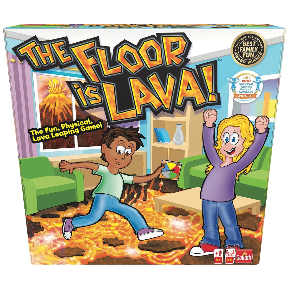 Endless Games 632468005251 The Floor is Lava Interactive Board Game for Kids and Adults (Ages 5+) Fun Party, Birthday, and Fami