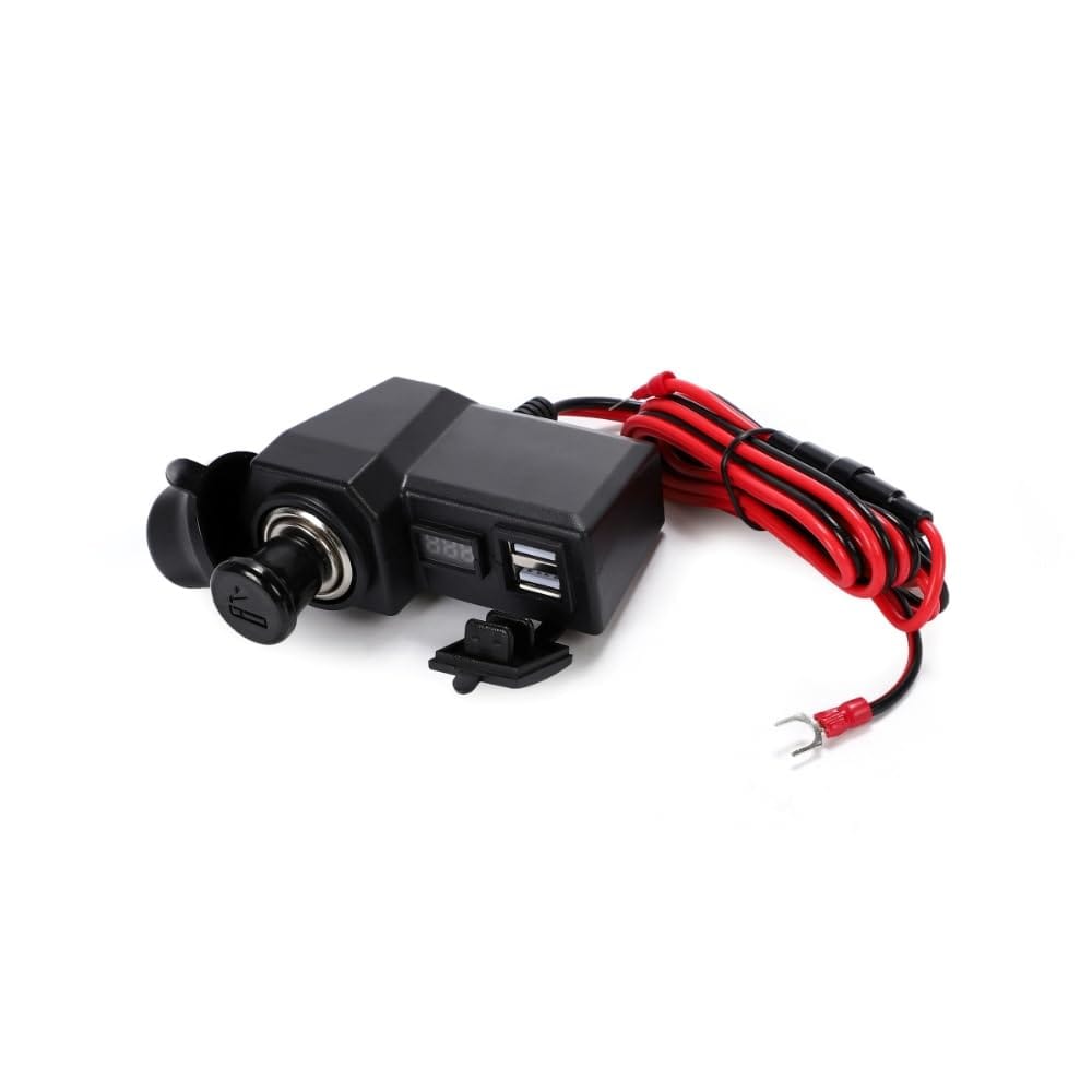 galliano Eden バイク USB 電源 充電器 シガーソケット シガーライター 電圧計 USB端子 Type-A 2ポート 12V 防水 防塵 スマホ