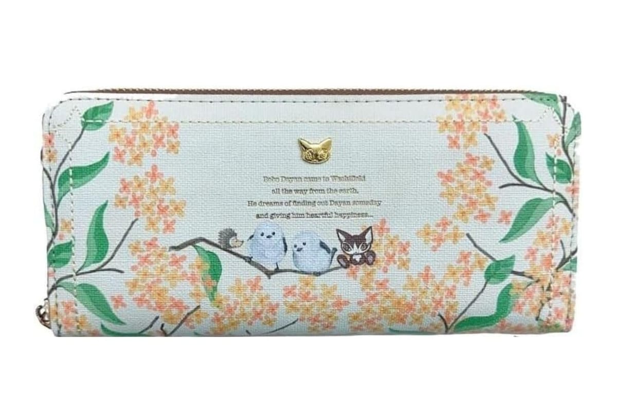 長財布 レディース ベベダヤン 金木犀とシマエナガ 財布 合皮 ラウンドファスナー 多機能 小銭入れ BB5-1421