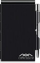 amassan メタルポケットノートブック 小さなポケットメモ帳 アルミノートケース ミニメタルペンと60ページシート付き - メモブックノートパッド ソリッドブラック