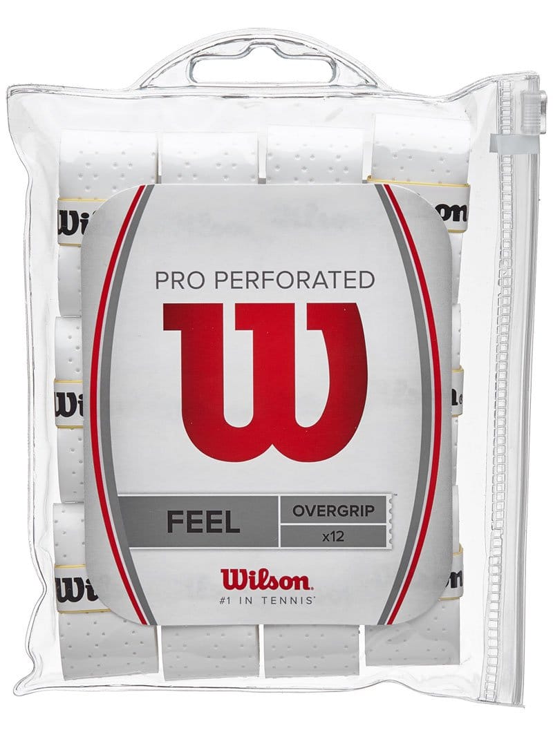 Wilson 穴あき プロ オーバーグリップ (12本パック) ホワイト