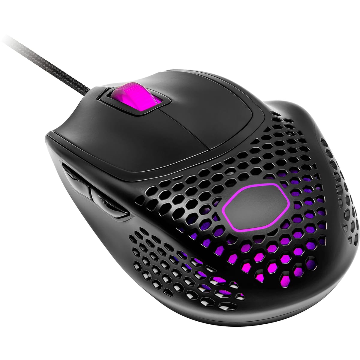 Cooler Master MM720 ブラック マット 軽量 ゲーム用マウス ウルトラウィーブケーブル 16000 DPI 光学センサー RGB ユニークな爪グリップ形状