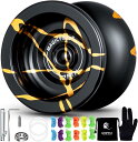 MagicYoYo New Design N11 Alloy Aluminum Professional Yo-yo Unresponsive YoYo ball (Black With Golden) by MAGICYOYO