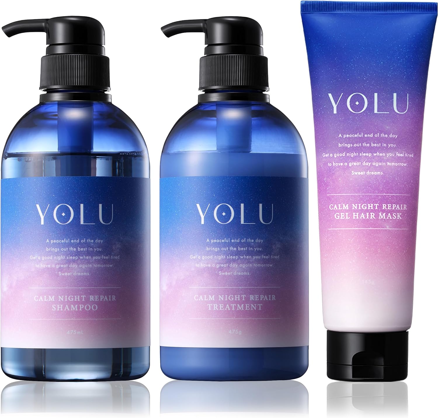 YOLU ヨル | シャンプー トリートメント ヘアマスク 3点 セット 【カームナイトリペア】 ヘアケア ヘアトリートメント 洗い流す ヘアパックのサムネイル