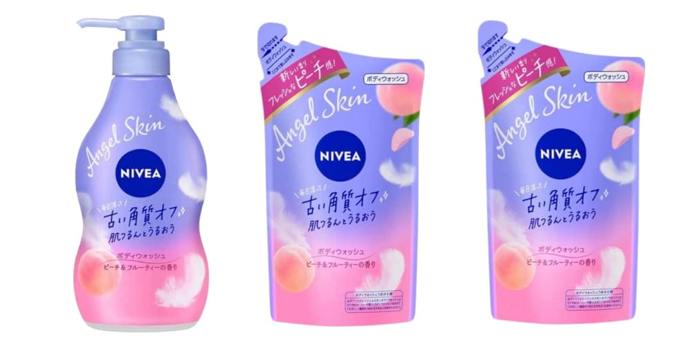 本体1本（480ml）と詰め替え（360ml)×2袋のセットですみずみずしいピーチ＆フルーティの香り 毎日洗って古い角質オフ！肌がつるんとうるおうニベアのボディウォッシュです。 お得な本体と詰め替えセットで買い忘れを防止。 ビーチ＆フルーティの香りで毎日のバスタイムを癒しの時間に