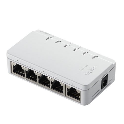 Logitec 100BASE対応スイッチングハブ(5ポート) ホワイト LAN-SW05BWH その1