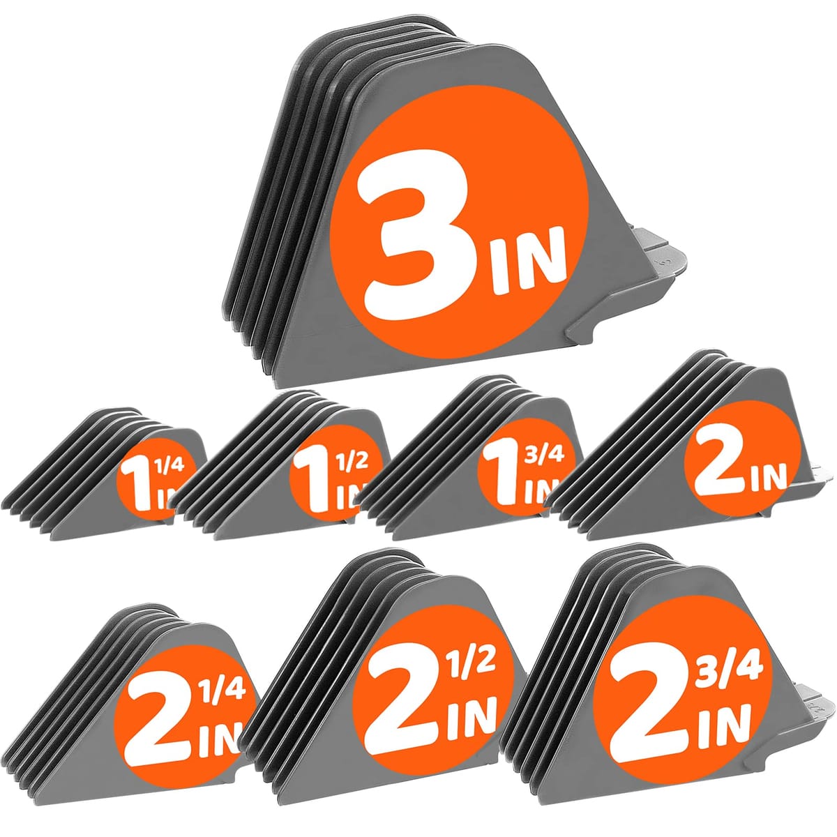 メガバリカンガード エクストラロング 3インチ バリカンガイドコーム ラージガイドコームセット 3インチ 2.75インチ 2.25インチ 2インチ 1.75インチ 1.5インチ 1.25インチ 1.25インチ ほとんどのWahl フルサイズバリカンにフィ