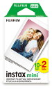 Fujifilm (富士フィルム) Instax Mini インスタントフィルム ツインパック (ホワイト)